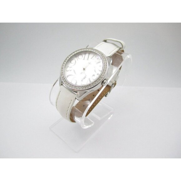 Women Guess Quartz Crystals WR Analog 36mm Dial Round Watch (G729) "New Battery" - Picture 6 of 9